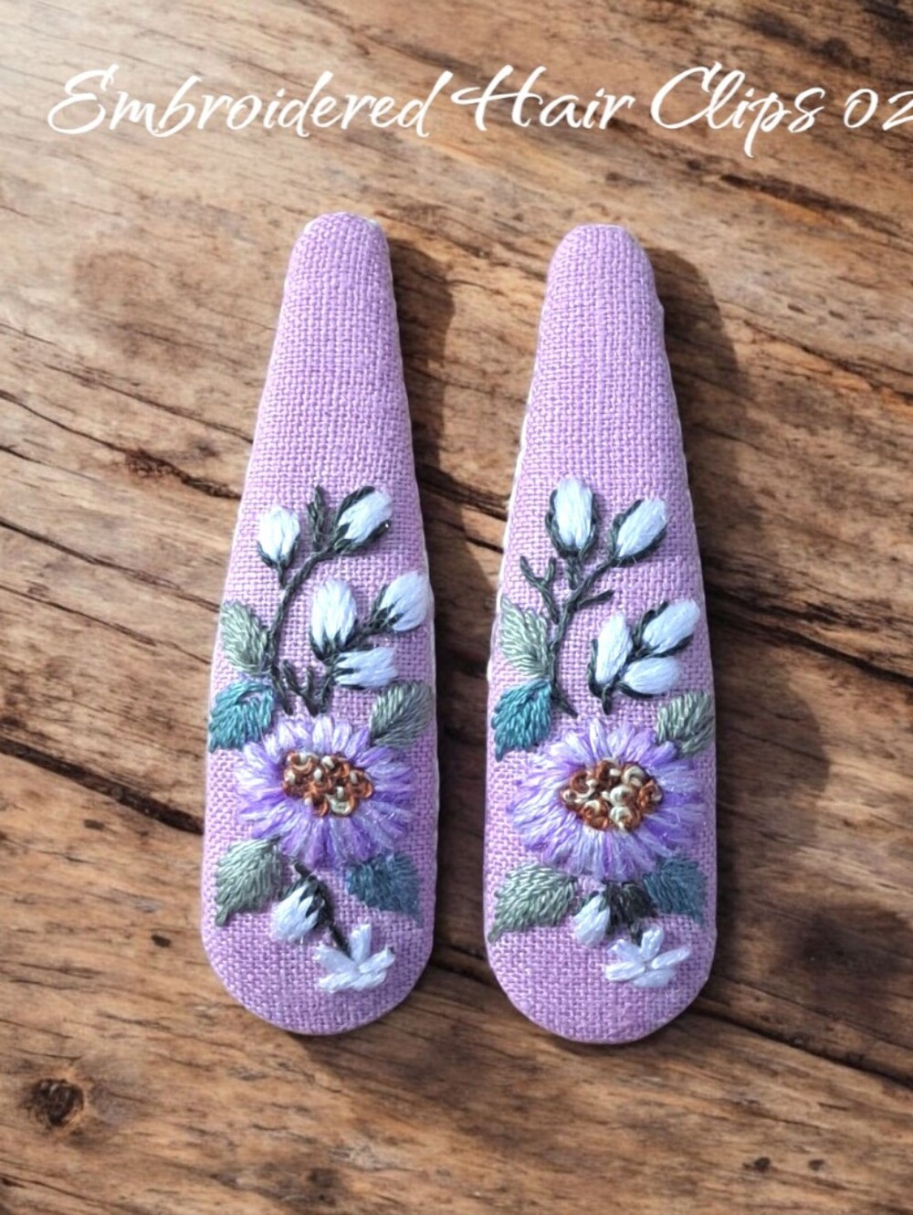 Embroidered Hair Clips - Picture 14 of 15